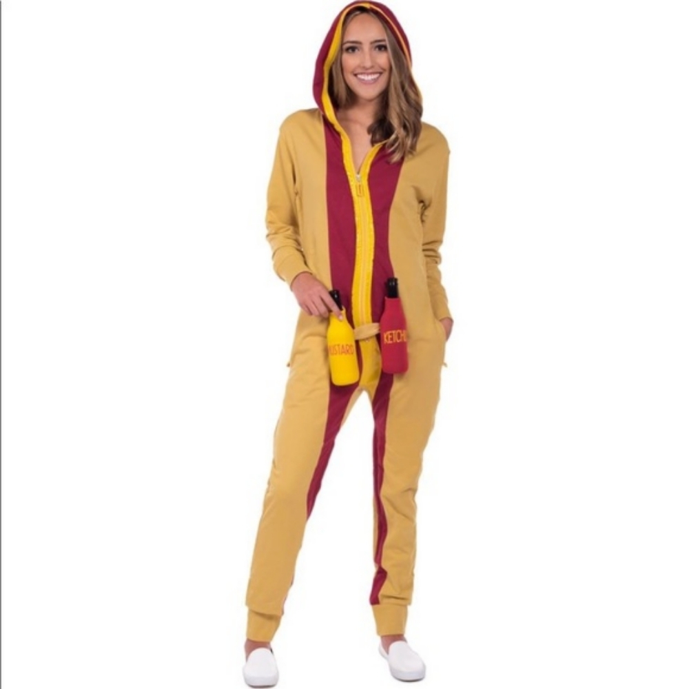 Tipsy Eleves Hotdog Jumpsuit zips all the way up! sz S
